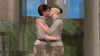 Three sexy 3D studs are sucking and fucking porn video