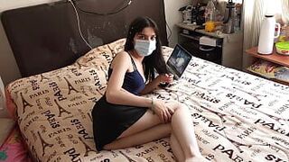 Wearing skirt without underwear the sexy Laura is fucked by not wearing delicious sex underwear. porn video